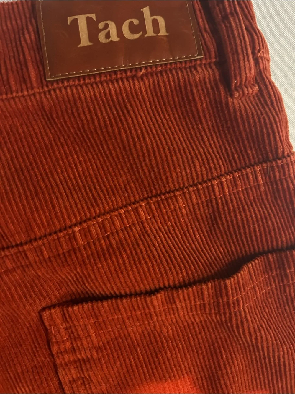 Tach Ruffled Palma corduroy pants in rust brown M